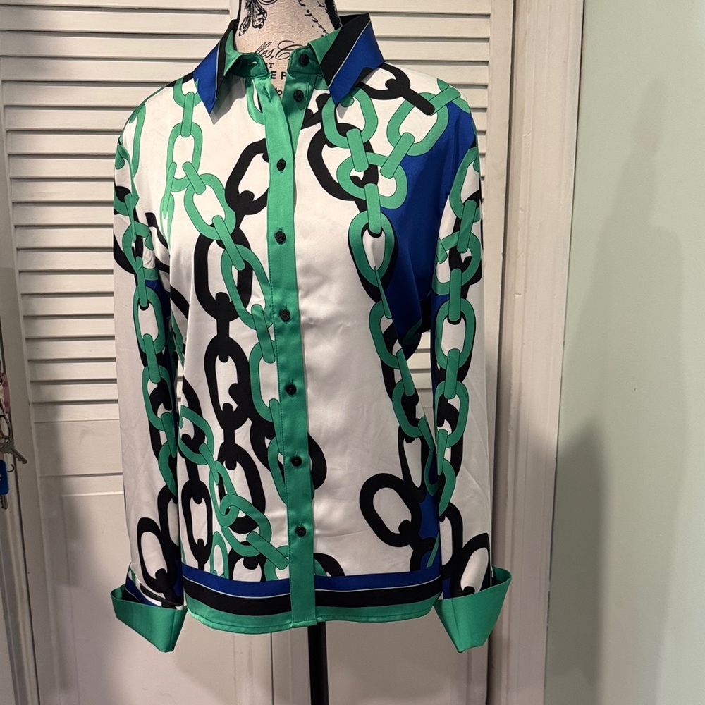 Rachel Zoe Bits Shirt. woman's medium